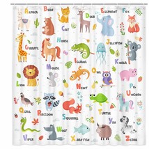 Kids Alphabet Shower Curtain, Colorful, 69x70 inches - $54.44
