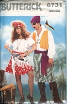 Butterick 6731 Pirate Swashbuckler Gypsy Mens Misses Costume Pattern UNCUT FF - £14.94 GBP