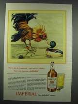 1943 Imperial Whiskey Ad - Fire is Fine in a Gamecock - £14.50 GBP