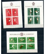 San Marino  1960 3 Imperf Sheet+perf Stamps Olympic Games MNH 10462 - £9.34 GBP