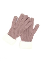  Faux Fur Cuff Smart Touch Knit Gloves - $27.75