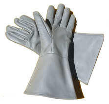Leather Gauntlet Gloves Dove Grey (3X-LARGE) - $29.70