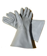 Leather Gauntlet Gloves Dove Grey (3X-LARGE) - $29.70
