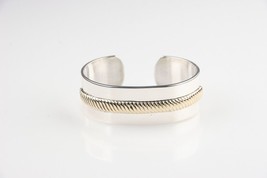Authenticity Guarantee 
Blackinton Sterling Silver and 14kt Gold Cuff Bracelet - £404.76 GBP
