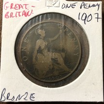 1907 Great Britain 1 Penny Coin - £7.03 GBP