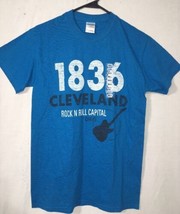 Cleveland Ohio Men’s T Shirt Rock N  Roll Soft Thin Skyline Blue NWOT Size Sm - £13.80 GBP