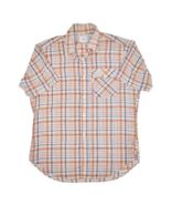 Vintage Levis Shirt Mens L Plaid Button Up Short Sleeve Woven 80s USA Ol... - £22.05 GBP