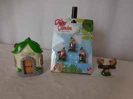 Miniature Gnome Home + Figurines And Accessories Garden Sets 5 Total Pie... - $10.90