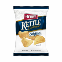 Herr's Kettle Cooked Potato Chips, 24-Pack Case 2.5 oz. Single Serve Bags - $75.95