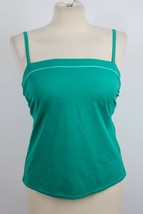 Lands End 10 Teal Green Tankini Convertible Strap Bathing Swim Suit Top - $23.75