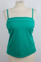 Lands End 10 Teal Green Tankini Convertible Strap Bathing Swim Suit Top - $23.75