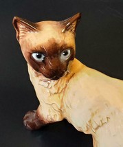 Siamese Cat Kitten Blue Eyes Figurine 9&quot; Vtg Rare Goebel Germany FREE SHIPPING - £52.27 GBP