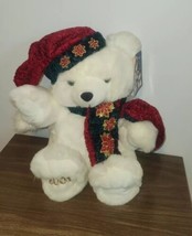  Collectible Bears 2001 Christmas Plush Stuffed 14&quot; Hang KMART Tags  - $14.85