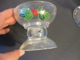 Set of 2 Vintage Christmas Avon Candle Holders 1981 Holly Berry Berries - £14.93 GBP