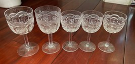 Set 10 Kusak Cut Glass Works Chantilly Lace Crystal Wine Cordial Glasses HandCut image 8