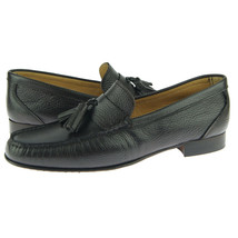 Alex D &quot;Stamford&quot; Tassel Loafer, Men&#39;s Dress/Casual Leather Shoes, Brown - £82.56 GBP