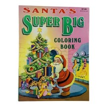 Santa&#39;s Super Big Coloring Book 1993 Vintage Santa&#39;s Christmas Work Shop NOS - £16.01 GBP