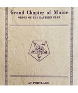 Order Of The Eastern Star 1941 Masonic Maine Grand Chapter Vol XVI PB Bo... - $59.99