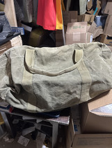 Vtg US Military Flyers Aviator Green Bag Canvas Flight Duffle US Army Air Force - $29.69