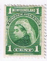 Stamp Newfoundland Canada #80 1 Cent Green Queen Victoria Used - $1.36 CAD
