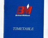 British Midland Airways Ltd Timetable 1993 Airline Schedule - $13.86