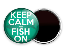 Keep Calm And Fish On Funny Fishing Wise Quote Fridge Refrigerator Note Magnet - £11.76 GBP+