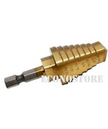 8 steps HSS Titanium Step Drill Bit 9/16&quot;&quot; to 1&quot; w/ Quick Change 3/8&quot; Shank - $11.25