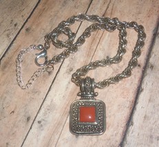 Necklace Chain Pendant Thick Vintage Style 20&quot; Appx. Large Lobster Upcycled - £7.92 GBP