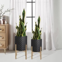 Oakrain Mid Century Planters For Indoor Plants, Set Of 2,, 8 Inch &amp; 10 Inch - $103.96