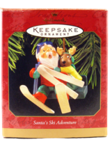 Hallmark Keepsake Ornament Santa&#39;s Ski Adventure 1997 - £11.96 GBP