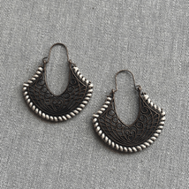 Bohemian Tribal Womens Hoop Dangle Earrings Half Moon - £22.48 GBP