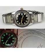 vintage diver watch men&#39;s Timex 2157 2570A 1970 200ft glow STAINLESS - $1,834.22 MXN