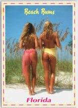 Beach Bums Florida Postcard Risque 90&#39;s 80&#39;s Bikini Girls Pinup Blonde Butt - £9.75 GBP