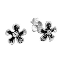 Everyday Petite Summer Flower Sterling Silver Stud Earrings - £7.19 GBP