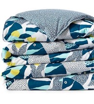 Lands End Pureloft Printed Comforter Size: King New Ship Free Baltic Teal Fish - £233.53 GBP