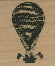 Stampa Rosa Rubber Stamp Hot Air Balloon Ride Flags Travel Card Making Crafting - £3.18 GBP