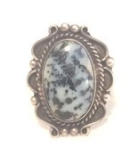 Vintage Sterling Silver Southwest Tribal  Agate  Ring Size 8 8.9g - £122.95 GBP