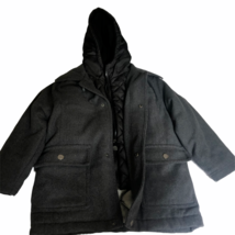 Hawke Co Outfitter Weather Resistant Wool blend hooded Jacket Coat Size 4 - £27.24 GBP
