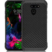 for LG G8 Hard Plastic Carbon Fiber Textured Case BLACK - £4.60 GBP