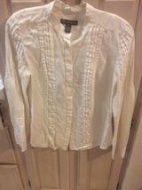 INC INTERNATIONAL CONCEPTS WOMENS WHITE 100% SILK TOP - SIZE 8 - FREE SH... - $32.39