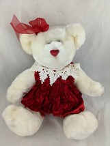 Dan Dee White Bear Plush Red Outfit 12 Inch Valentines Day Stuffed Animal Toy - £8.76 GBP