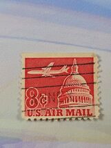 US Stamp US Air Mail 8c Used C64 - $30.75 MXN