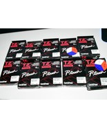 LOT 10 Genuine Brother TZ-211 231 631 P-Touch Black on White Clear 8m 6M... - $56.16 CAD