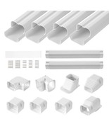 VEVOR Mini Split Line Set Cover 3-inch W 17.6Ft L, PVC Decorative Pipe Line Cove - $77.20