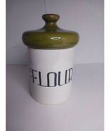 Vintage Holiday Designs Flour Canister Green Mushroom Lid Cottage Core G... - $510.12 MXN