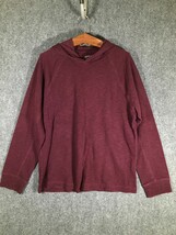Apt 9 Burgundy Large Hooded Sweatshirt Mens Size L Long Sleeve Soft Warm... - $237.28 MXN