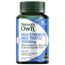 Nature&#39;s Own High Strength Milk Thistle 3500mg for Liver Function 60 Capsules - £79.91 GBP
