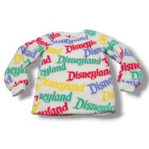 Disney Sweater Size XL Youth Disneyland Logo Print Sherpa Soft Fleece Pullover - $38.11