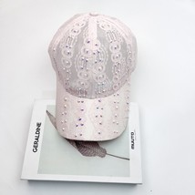 Women&#39;s Hat Handmade Diamond Lace Cap Summer Sun Hat Light Breathable Sunscreen  - $18.00