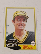Bert Blyleven Pittsburgh Pirates 1981 Topps Card #554 - £0.76 GBP